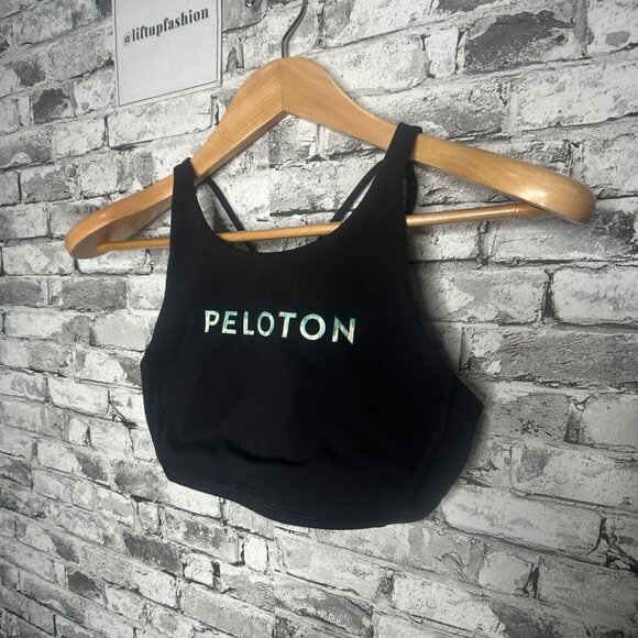 EUC Lululemon Peloton Sports Bra Black Size 8 - Picture 3 of 11